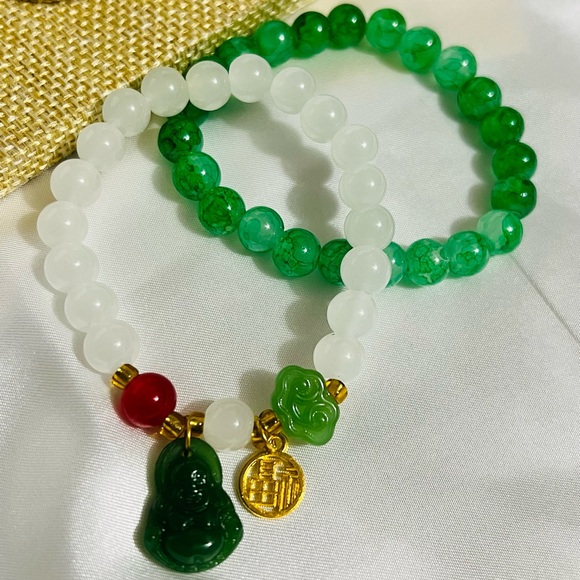 Lot of 12 glass bead bracelets - Picture 7 of 8
